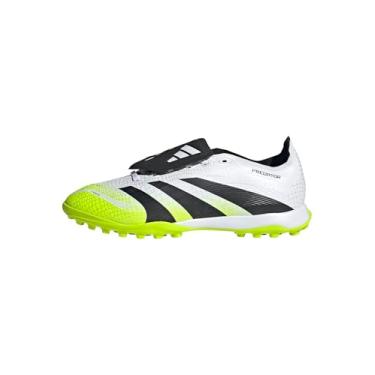 Imagem de adidas Tênis unissex League Fold-Over Tongue Turf, Branco/preto/limão lúcido, 34/35 BR