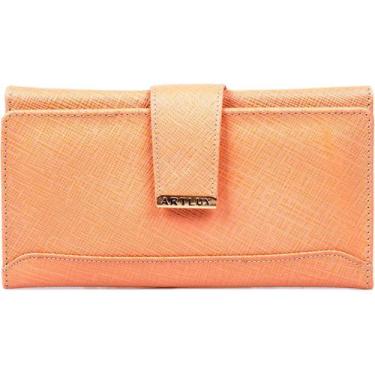 Imagem de Carteira Feminina em Couro Artlux 510, Amêndoa