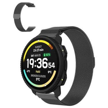 Imagem de Oshmirian SUUNTO Vertical 2 – Alça magnética de aço inoxidável, pulseira de substituição de metal ajustável com fecho magnético, malha respirável, elegante e durável para homens e mulheres (preto)
