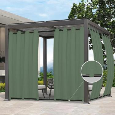 Imagem de Cortina externa Easy-Going 137x213 cm impermeável verde sálvia