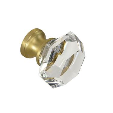 Imagem de #G-75 CKP Brand Elegance Glass Collection Puxador de vidro transparente, 10 Pack, Clear with Satin Brass Base