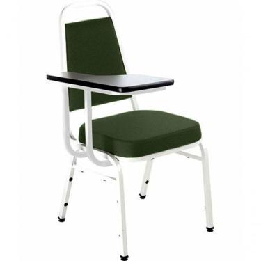 Imagem de Cadeira Universitária Empilhável Linha Hotel Plus Verde
