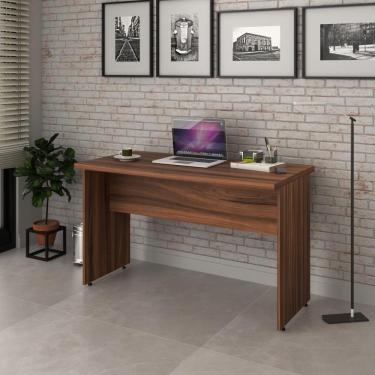 Imagem de Escrivaninha Mesa De Escritório 1,20m Tampo 30mm Work30 Nogal