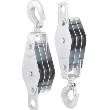 Imagem de Moitão Cadernal 970kg 3 Roldanas 60x12,7mm Com 2 Peças Vonder