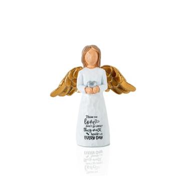 Imagem de Estatueta de coração de anjo da guarda para meninas presentes de simpatia para perda de um ente querido presentes para perda de mãe presentes para mulheres pensando em você, presentes de simpatia