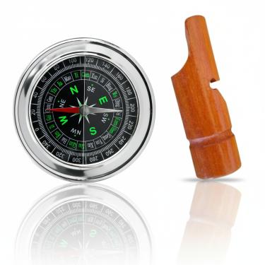 Imagem de Bússola Profissional Caça Trilha E Apito Profissional Perdiz