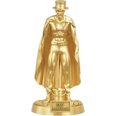 Imagem de Estátua Exu Maioral Imagem Umbanda Candomblé (Cor Ouro)