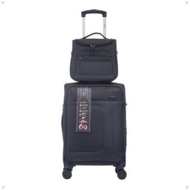 Imagem de Kit Conjunto Combo Viagem Mala Média Super Leve Frasqueira-Unissex