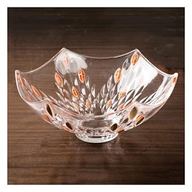 Imagem de Cesta de frutas Cestas de armazenamento de frutas prato de frutas doméstico tigela de frutas hexagonal de vidro prato de lanche de doces criativo prato de frutas bandeja de frutas (cor: B, tamanho: 31