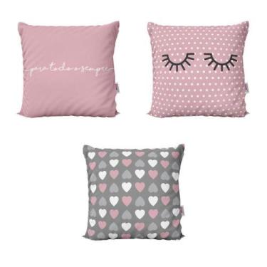 Imagem de Almofadas Decorativas Rosa Para Todo O Sempre 40X40 - Novadecora