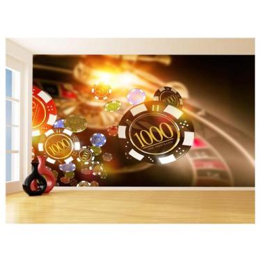 Imagem de Papel De Parede Salão De Jogos Cassino Fichas 3,5M Jcs128 - Você Decor