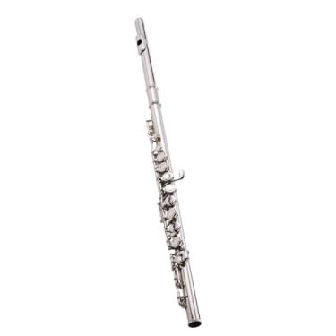 Imagem de Flauta Flauta banhado a níquel 16 furos chave C corpo cobre branco instrumento de sopro