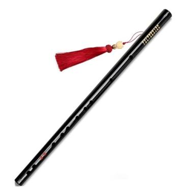 Imagem de Flauta de bambu de madeira com chave F para iniciantes instrumento de sopro de madeira com base zero