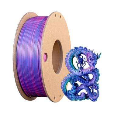 Imagem de Filamento De Impressora 3D PLA Multicolorido Dual/Tri Color 1.75mm Bri