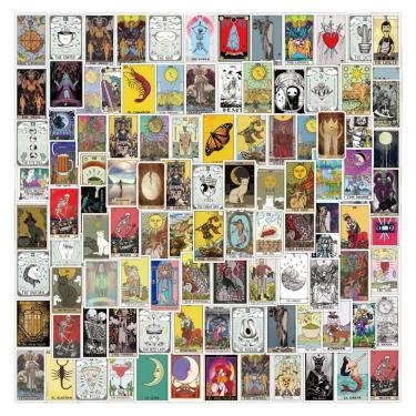 Imagem de Adesivos, cartão de tarô de longo prazo, anime, 110 unidades, PVC, impermeável