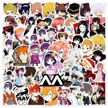 Imagem de Adesivos Bungos Stray Dogs Anime 50 unidades de PVC impermeável