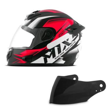 Imagem de Capacete Moto Fechado Integral Mixs Mx2 Storm Brilhante + Viseira Fumê