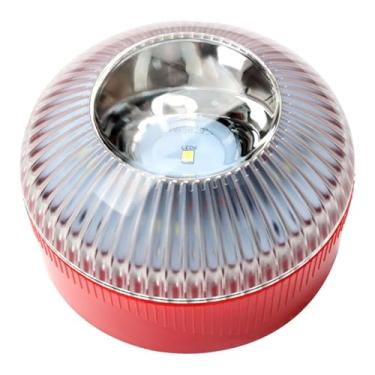 Imagem de Generic Farol de LED com luz intermitente, acessório redondo multifuncional de substituição, luz de advertência, de emergência para barco, caminhão e, Vermelho