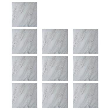 Imagem de Piso Vinilico Marmore Adesivo 10 uni Antiderrapante Impermeavel Autoco
