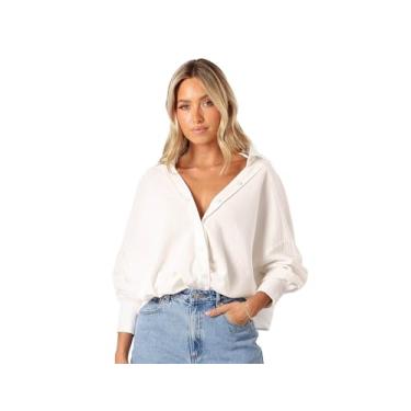 Imagem de Petal & Pup Camisa Mariah feminina, branca, Branco, XP