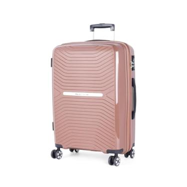 Imagem de Mala de Viagem Polipropileno, Zíper Antifurto, Expansível, Rodas Duplas - Polo King (Rose, Bordo)