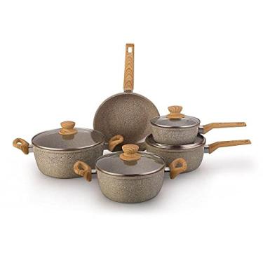 Imagem de Conjunto de Panelas Oster Marble Eddition - 5 peças Cinza Dust