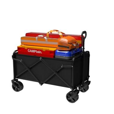 Imagem de Carrinho dobrável de 163 kg, carrinho utilitário de praia dobrável, carrinho utilitário portátil para praia, acampamento, jardim, compras, transporte