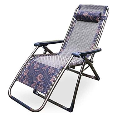 Imagem de Cadeira reclinável básica de varanda com gravidade zero, cadeira de balanço, dobrável, ajustável, espreguiçadeira, acampamento, praia, acampamento, poltrona reclinável individual, cadeira reclinável