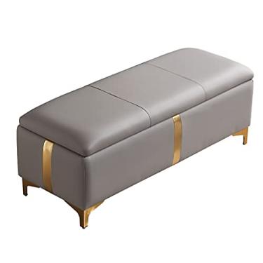 Imagem de FAMEOYA Banqueta para pés, banco de armazenamento, banco de janela, banco estofado, banco retangular para troca de sapatos, mesa de café, banco de cama, banco de sofá, para sala de estar, quarto