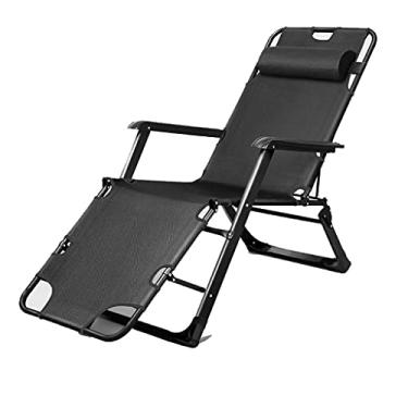 Imagem de YYBOES Cadeira dobrável portátil para sesta, encosto de verão, praia preguiçosa, multifuncional, portátil, casa, lazer, varanda, gravidade zero, cadeira ao ar livre