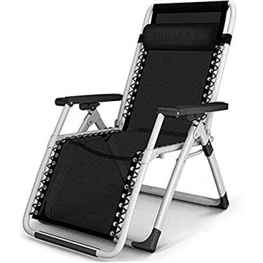 Imagem de LMJYU Cadeira reclinável dobrável, espreguiçadeira, pátio, cadeiras reclináveis com almofadas, cadeira de gravidade zero, dobrável, ao ar livre, praia, gramado, acampamento, suporte para cadeira