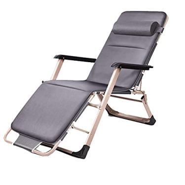Imagem de YYBOES Cadeira dobrável portátil para sesta, encosto de verão, praia preguiçosa, multifuncional, portátil, casa, lazer, varanda, gravidade zero, cadeira ao ar livre