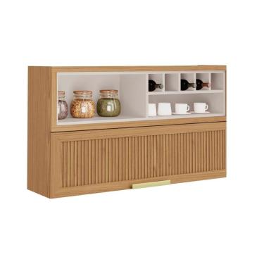 Imagem de Armário Aéreo De Cozinha Itatiaia 1 Porta 1 Nicho Off White New Porto