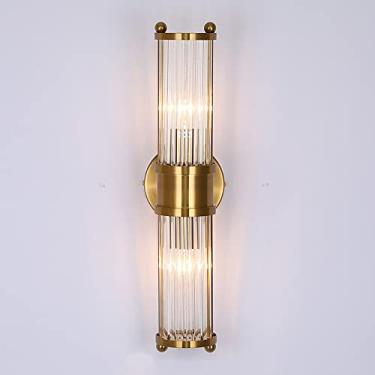 Imagem de Arandela de parede moderna com cristais, ideal para ambientes internos, como banheiros, quartos, salas de estar, corredores e hotéis. Luminária de parede E14 para cabeceira.