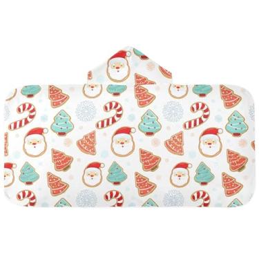 Imagem de Burbuja Toalha de banho com capuz de laço rosa para crianças, toalha de praia de pelúcia macia absorvente para chá de meninas e meninos 3-10 anos, 61 x 127 cm