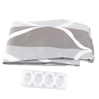 Imagem de aqxreight Cortina de Chuveiro Impermeável de 1 Unidade, Tecido de Poliéster Liso Com Casas de Botão Aprimoradas e Pesos de Chumbo, para Banheiras e Chuveiros Padrão (240cm * 200cm)