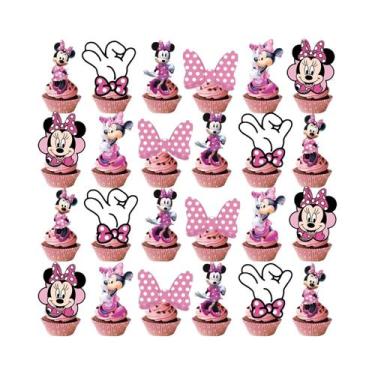 Imagem de Decorações De Bolo De Aniversário Minnie, Suprimentos Para Festa Da Di