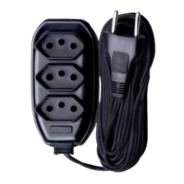 Imagem de Extensão Elétrica_ 5 METROS_ Cabo Paralelo 2x0,75mm 10a 110 E 220v Preto 127/220v