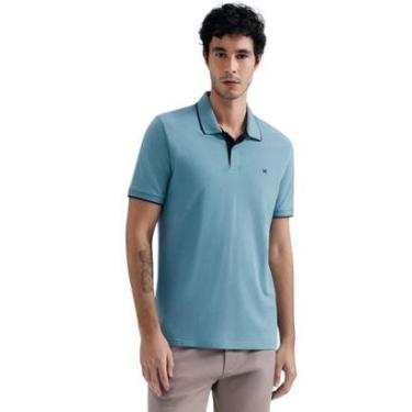 Imagem de Camiseta Polo Masculina Hering Bordado Azul Claro-Masculino