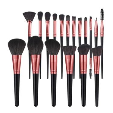 Imagem de 18 pincéis de maquiagem macios ao toque, pincel de maquiagem em pó, pincel de blush, pincel de sombra para maquiagem diária no rosto