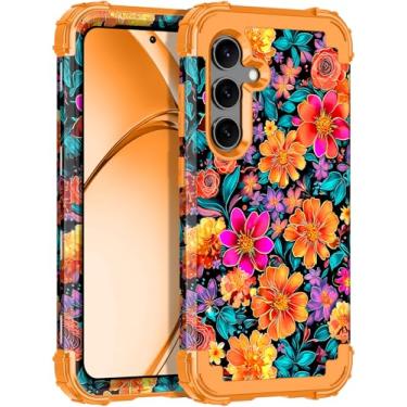 Imagem de Rancase Capa para Galaxy S24 Plus, proteção resistente à prova de choque de três camadas de plástico rígido + capa protetora de borracha de silicone macio para Samsung Galaxy S24 Plus, brilha no