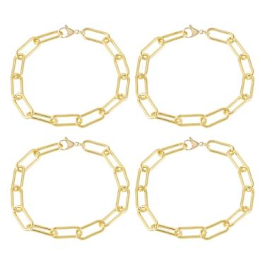 Imagem de Coleira de estrangulamento de corrente dourada para cães de 24,5 cm coleira de ferro para treinamento de animais de estimação PP