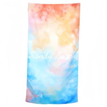 Imagem de Lomysoali Toalha de praia de microfibra, toalhas absorventes macias, secagem rápida, sem areia e pacote fácil para banheiro, spa, academia, natação, corrida, ioga, acampamento, sprints, tamanho: 73,7