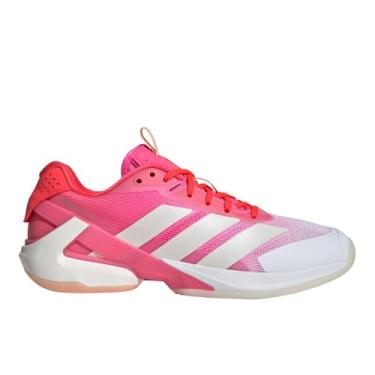 Imagem de adidas Tênis feminino Adizero Ubersonic 5, Rosa lúcido/champanhe metálico/vermelho lúcido, 41