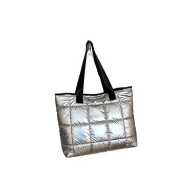 Imagem de ONECMN Bolsa moderna de grande capacidade, outono, inverno, novo estilo, versátil, ombro único, axila, bolsa feminina, Prata, One Size