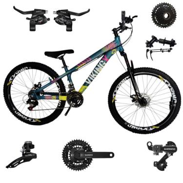Imagem de Bicicleta 26 VikingX T25 24v Cubo K7 SHIMANO Freeride Pneu 26 Cravudo-Unissex