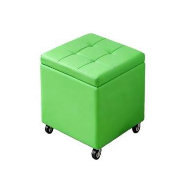 Imagem de Bau Organizador Puff Baú Pé De Cama No Organizador E Sapateira Estofado Multiuso Com Tampa Desenhada Para Sala Quarto E Decoração(Green,31.5" x 15.7" x 18.1")