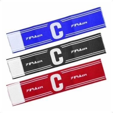 Imagem de Faixa De Capitão Braçadeira Elástica Poker , Único, Vermelho
