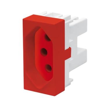 Imagem de MÓDULO TOMADA 2P+T 20A/250V VERMELHA - HABITAT BLACK - FAME