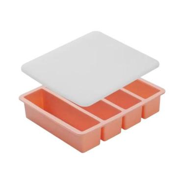 Imagem de Forma De Gelo De Silicone Extra Grande Com 4 Compartimentos Para Armaz